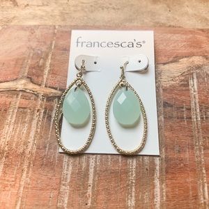 Mint and gold Francesca’s earrings.